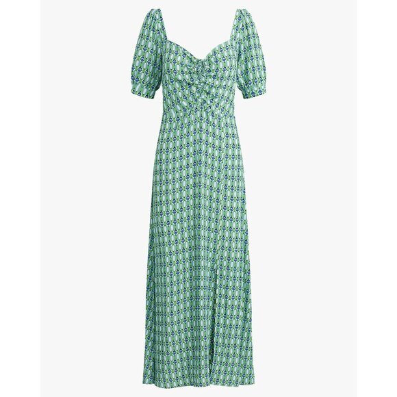 💕FAVORITE DAUGHTER💕 Vineyard Maxi Dress ~ Retro Mosaic Green Print 2 NWT - Picture 7 of 16